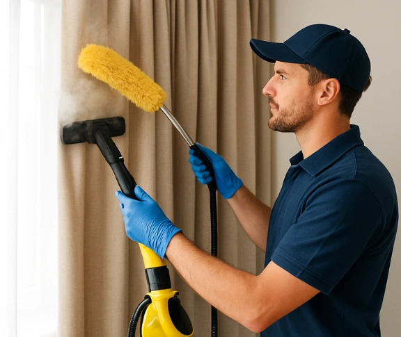 Trusted blind cleaning technician Matty Curtain Cleaning springbank-vic QLD
