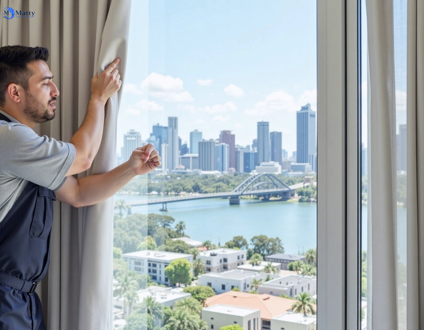 Professional curtain steam cleaning service springbank-vic QLD by Matty Curtain Cleaning