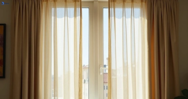 Dusty and dull curtains in springbank-vic before steam cleaning